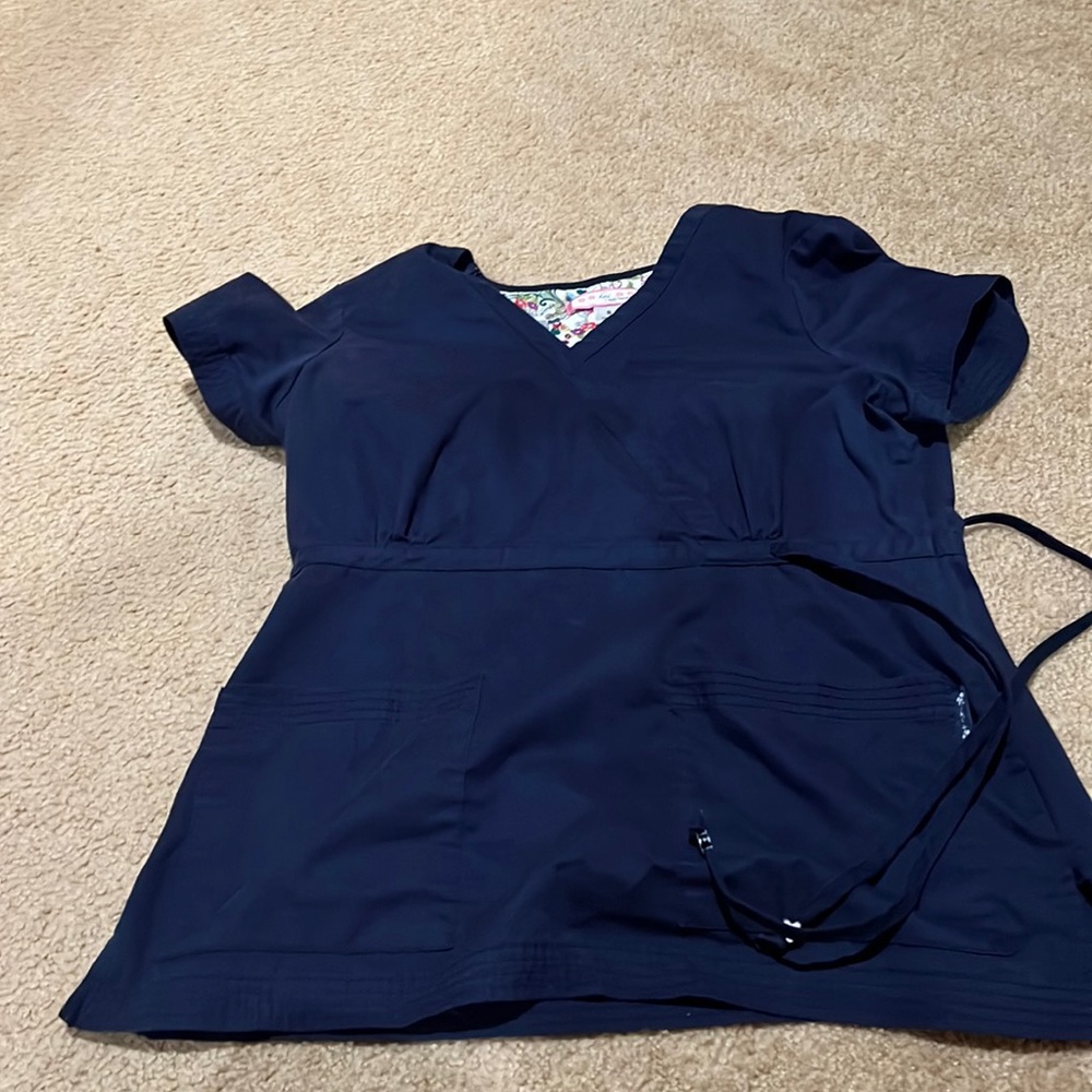 Blue scrub top